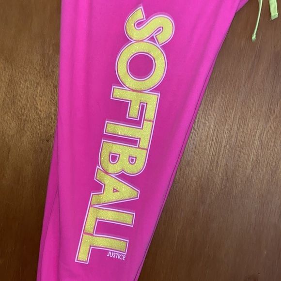 •JUSTICE• hot pink capri sweatpants/jogger in size 16 - Picture 8 of 8